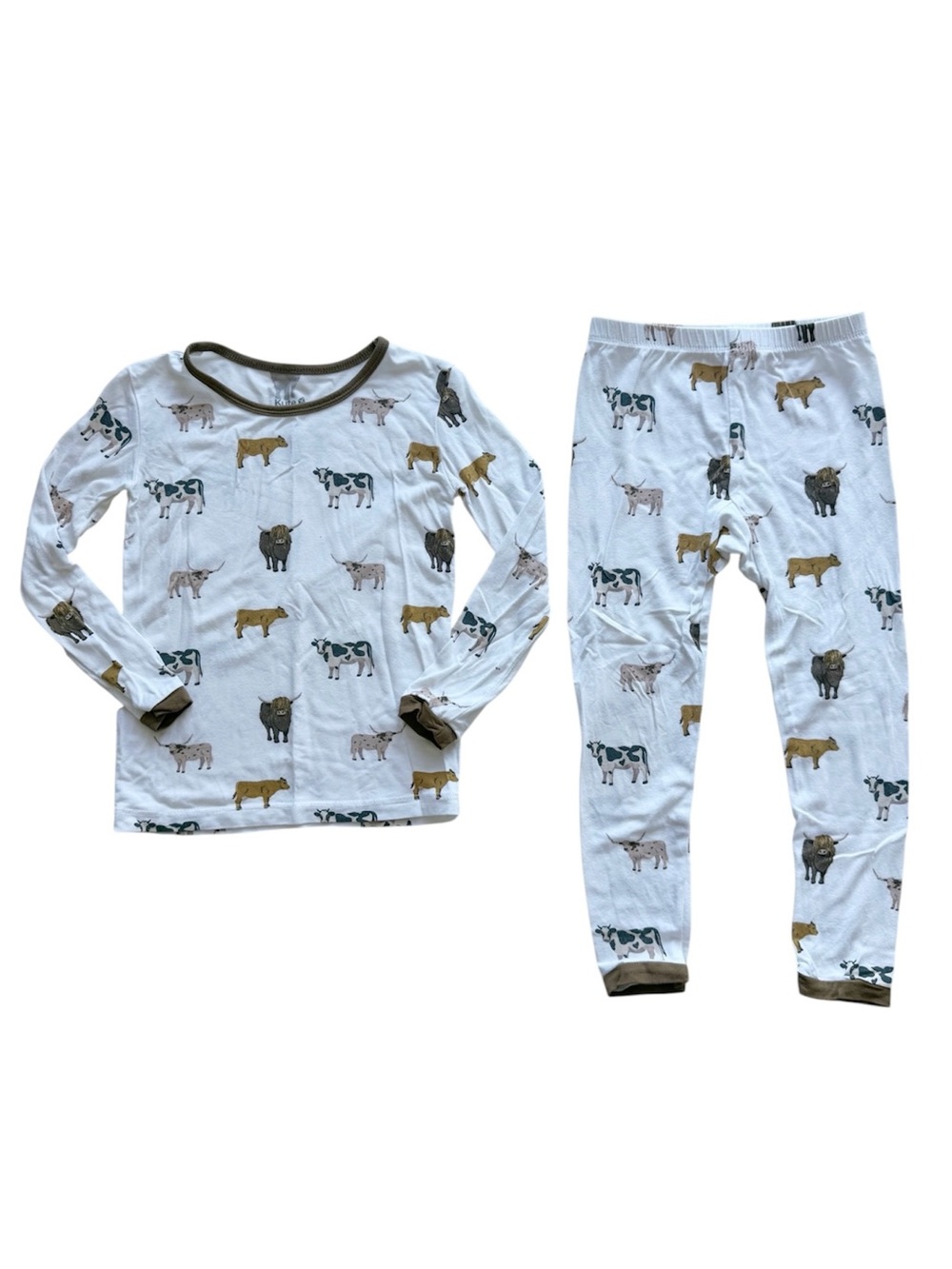 Kyte Baby Cow Print Bamboo Pajamas Size 4T